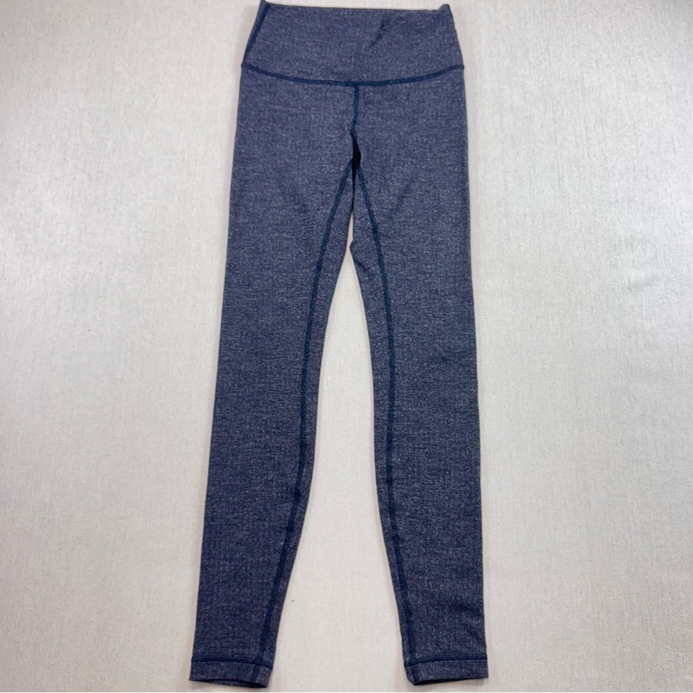 Lululemon Wunder Under High-Rise 28”  Sz 4 Variegated Knit Jacquard Dark Slate